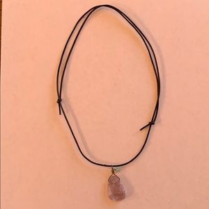 Adjustable leather necklace